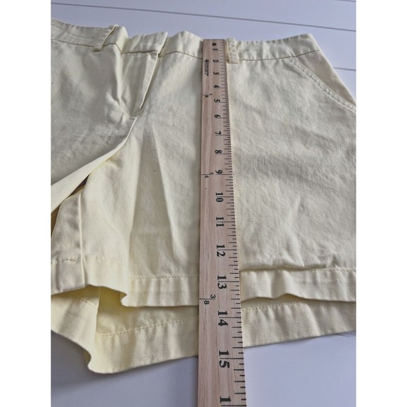 SANDRO Chino Shorts Yellow Women's Size 10 Mid Rise 5 inch inseam - Picture 3 of 6